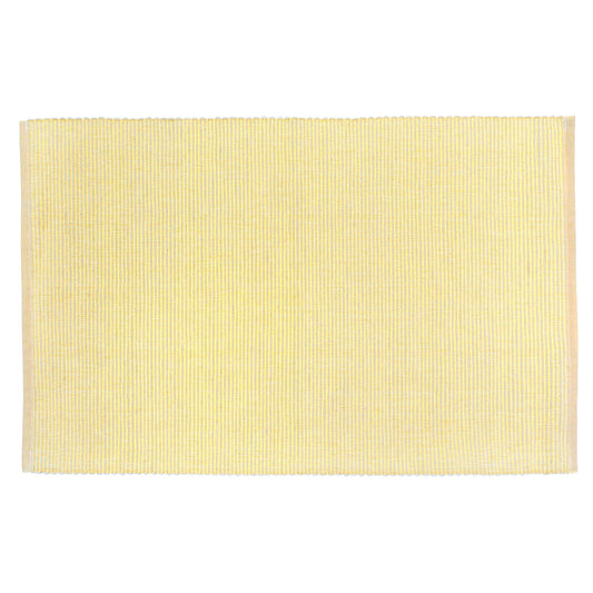 Set of 4 Chambray Ribbed Placemat-Buttery Yellow( final sale)