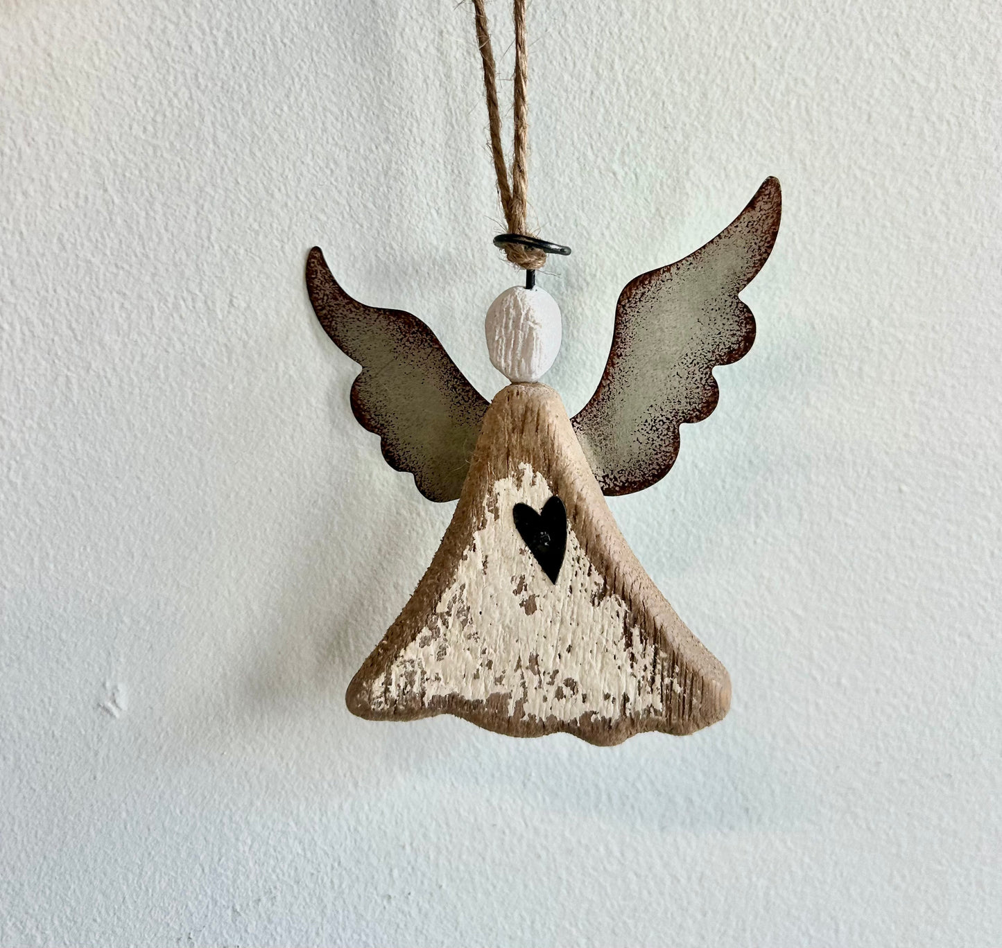Rustic Angel Ornament-Scalloped