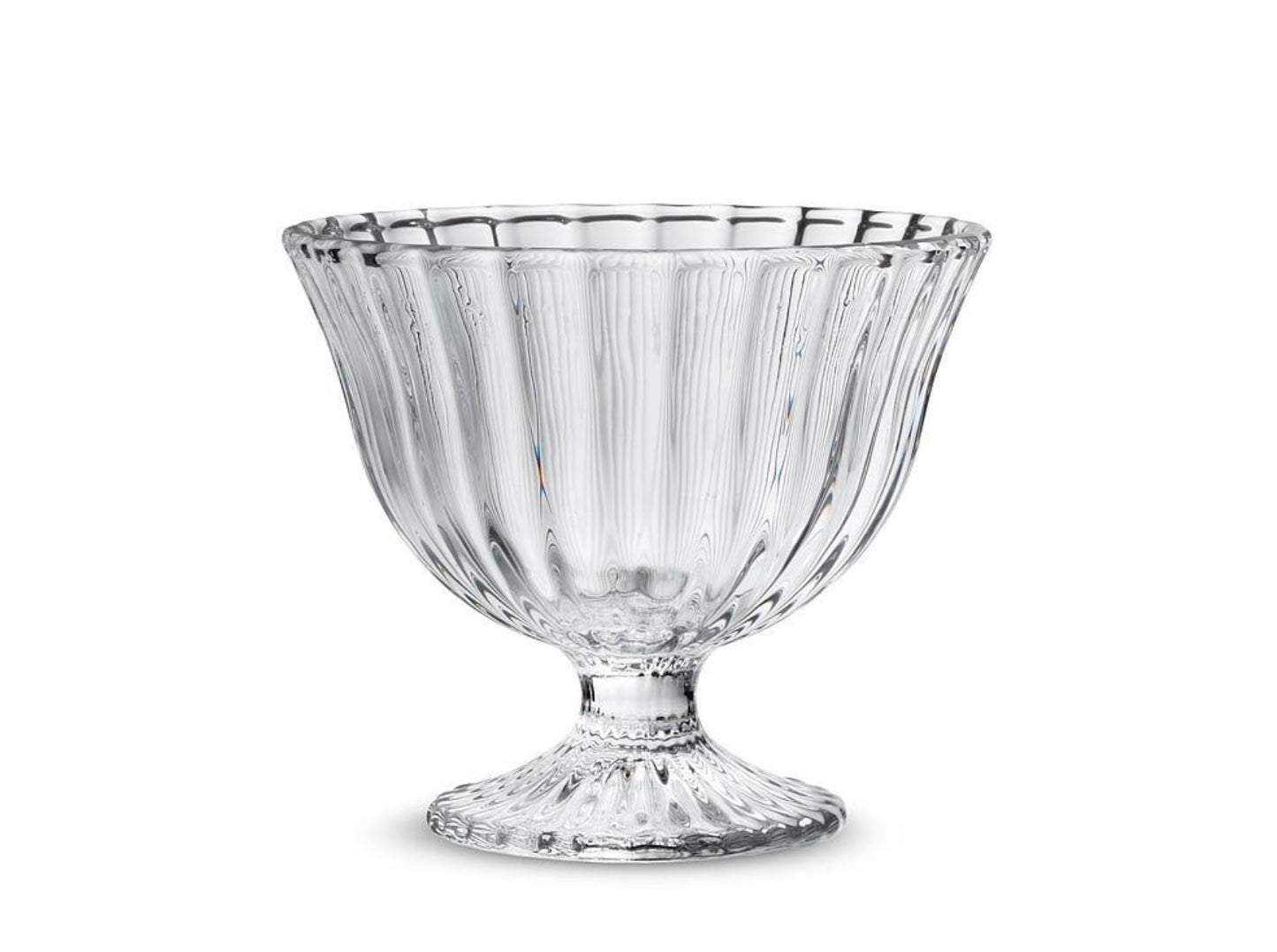 Flared Optic Pedestal Small Bowl