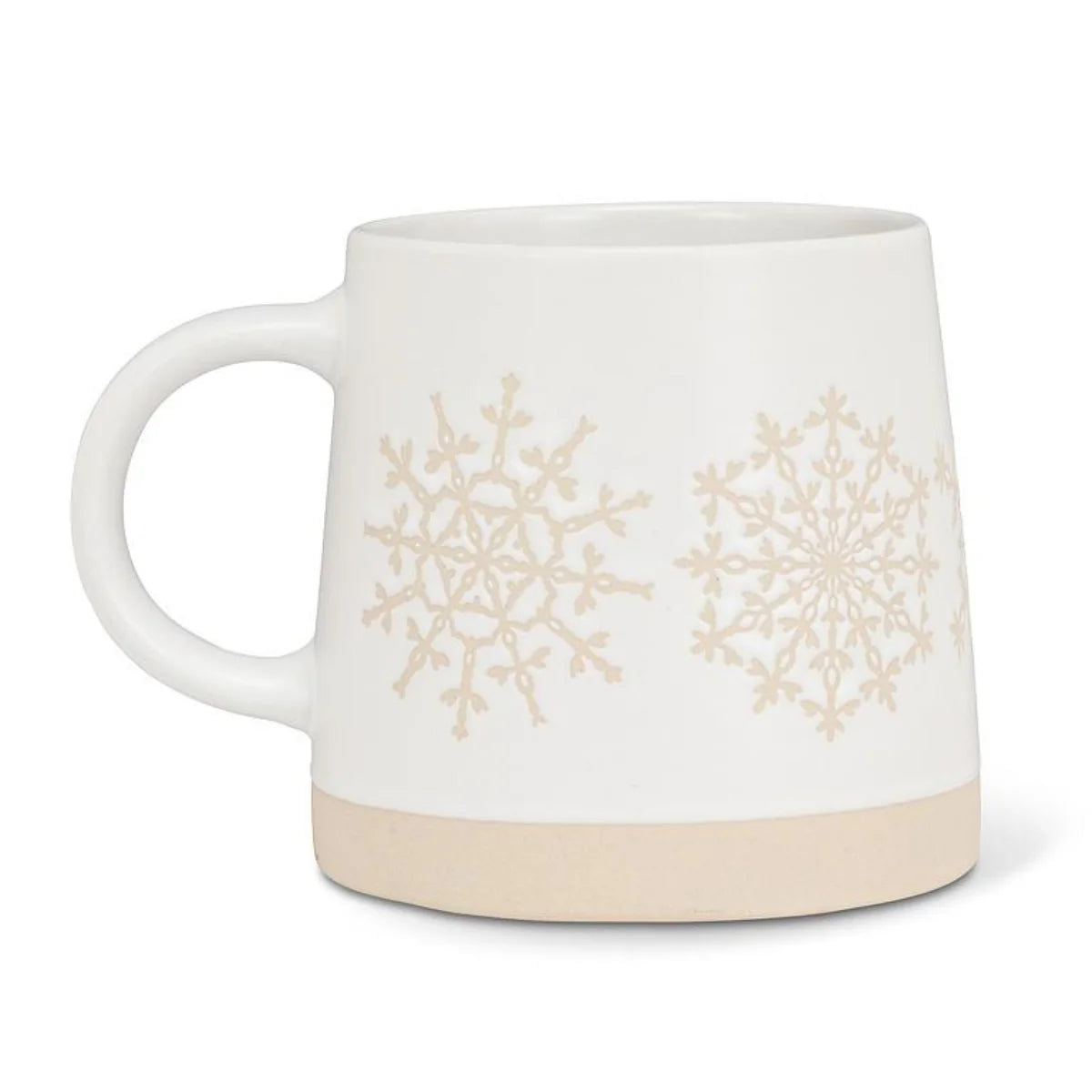 Wide Base Mug-Snowflake Row