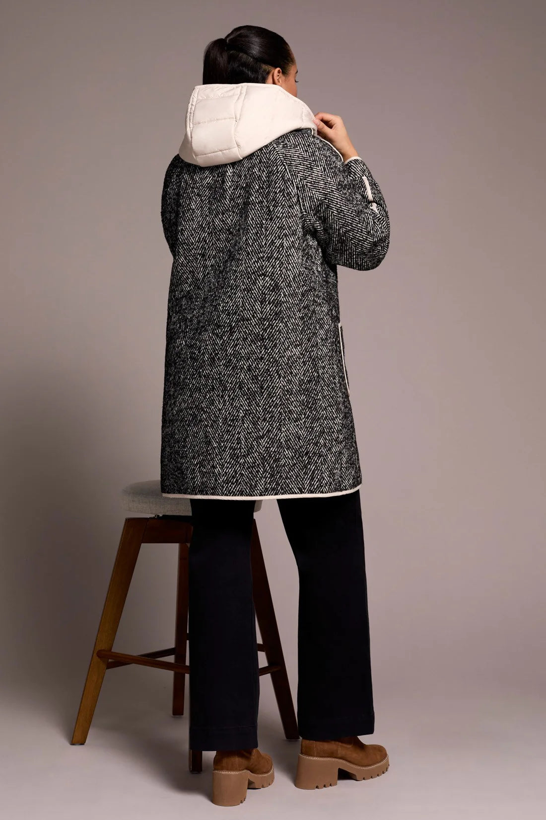 HERRINGBONE LIGHTWEIGHT FOOLER COAT
