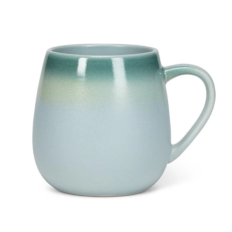 Ombre Glaze Belly Mug-Green