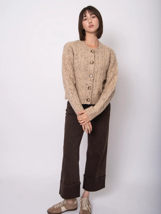 Formica Long Sleeve Crew Neck Cardigan