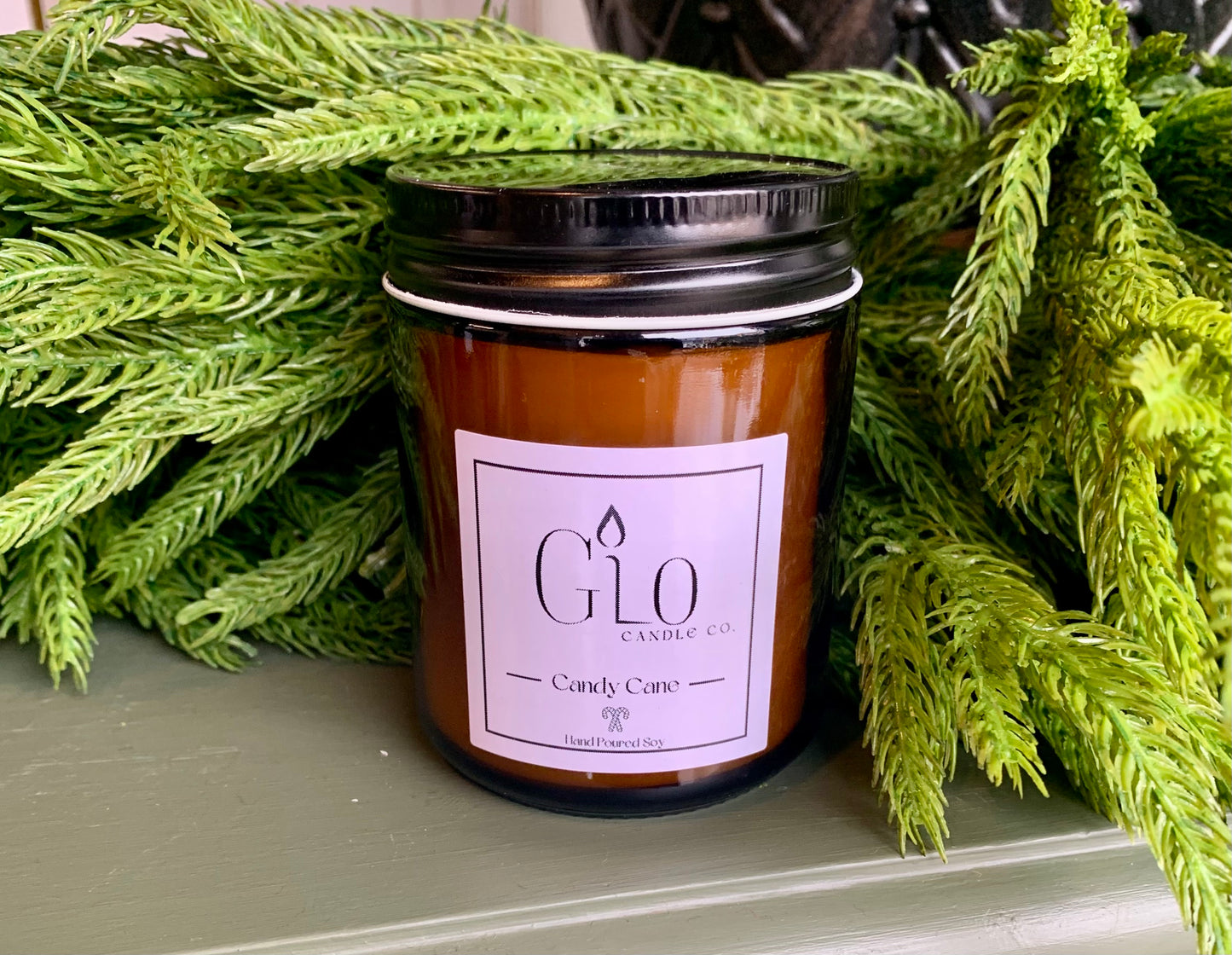 Glo Soy Candle-Candy Cane