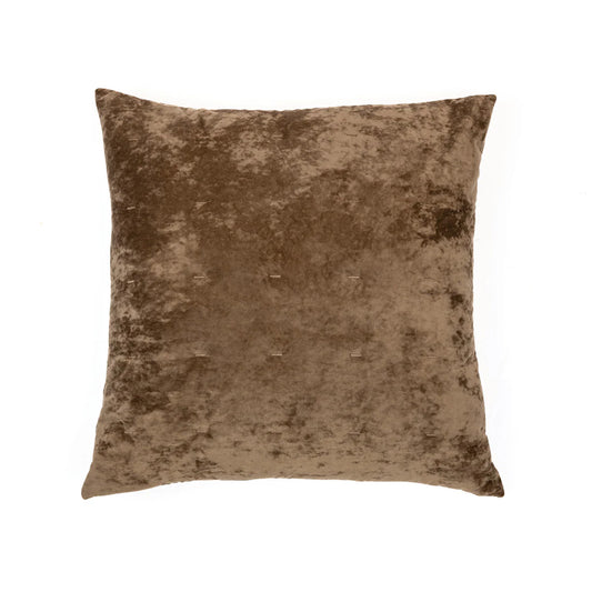 SOLID TAUPE VELVET DECORATIVE PILLOW