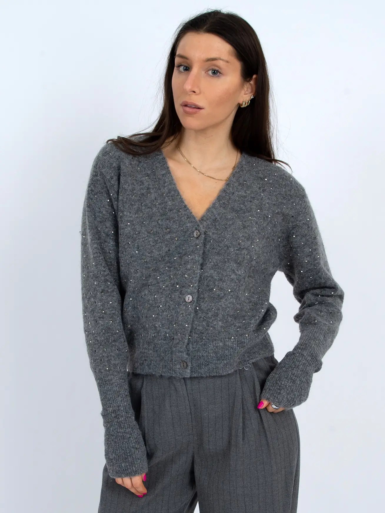 Tesni Cardigan-Grey