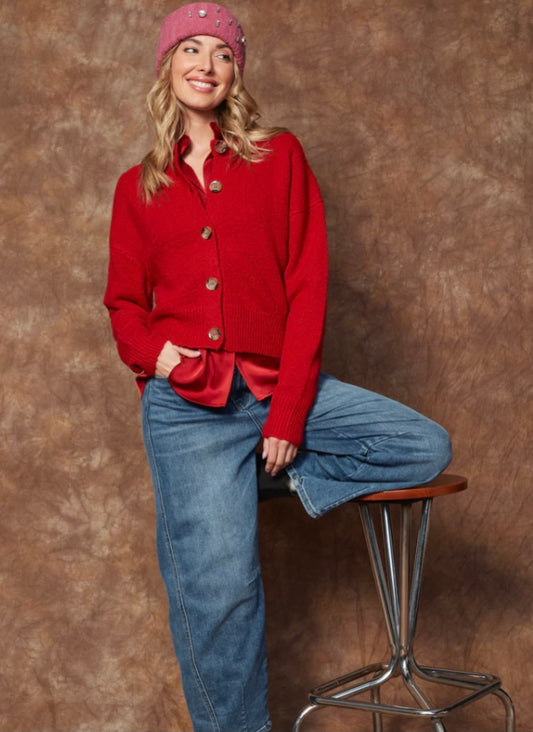 Kohana Cardigan-Garnet