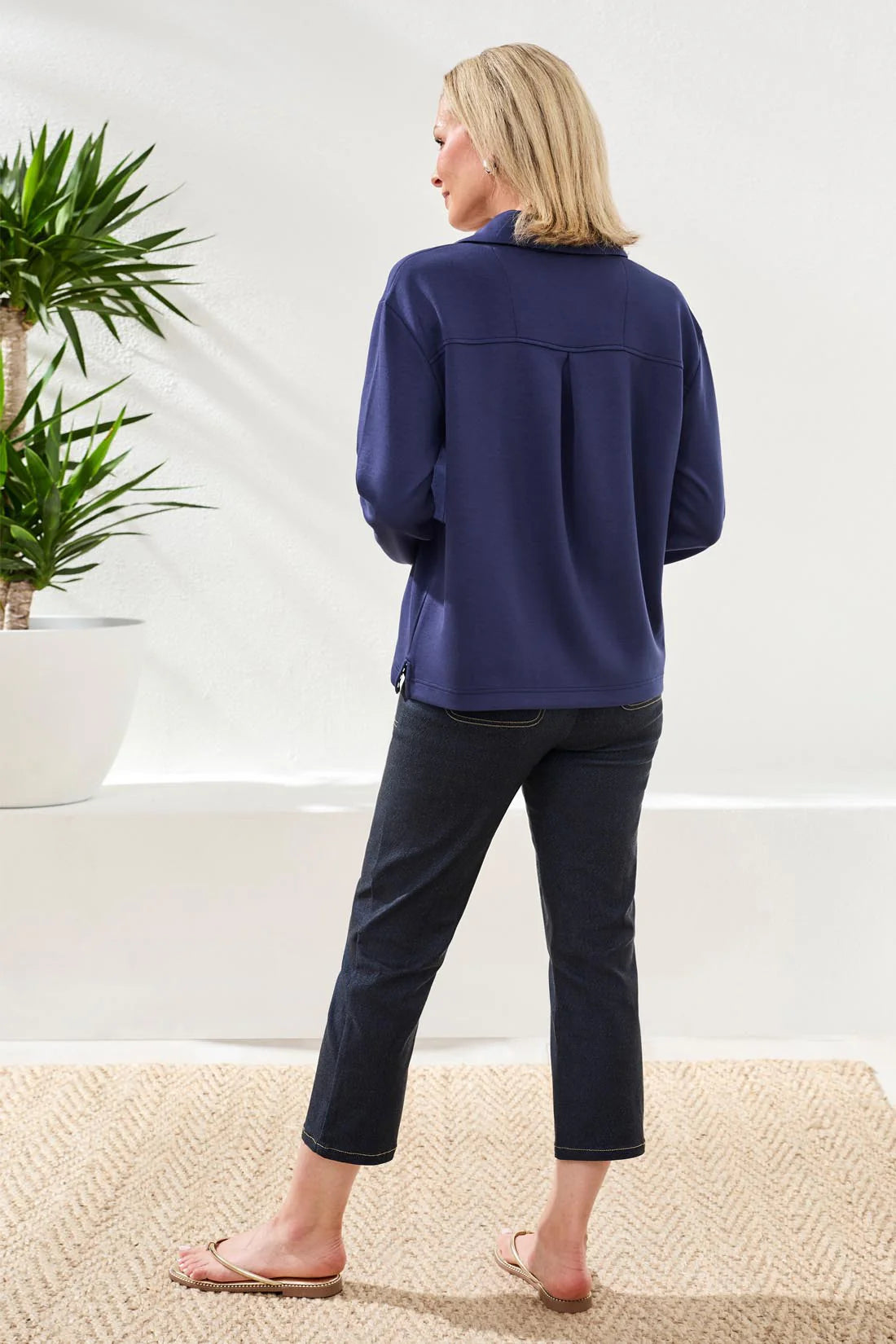 TECHNO LUX SCUBA JOHNNY COLLAR TOP-NAVY