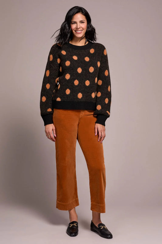 Polka Dot Sweater-Black