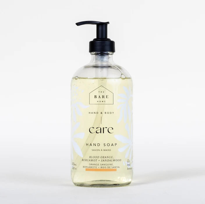 BARE HOME HAND SOAP- BLOOD ORANGE, BERGAMOT + SANDALWOOD