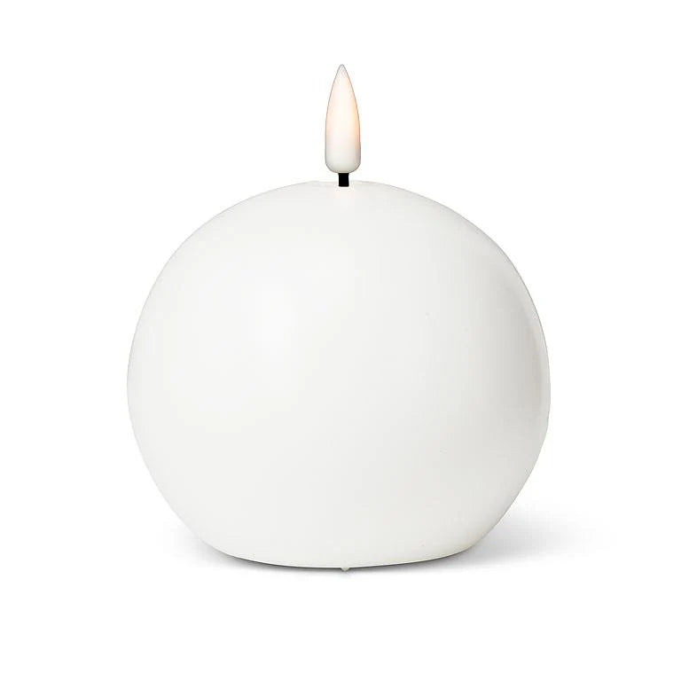 Luxlite Battery Operated Ball Candle-White