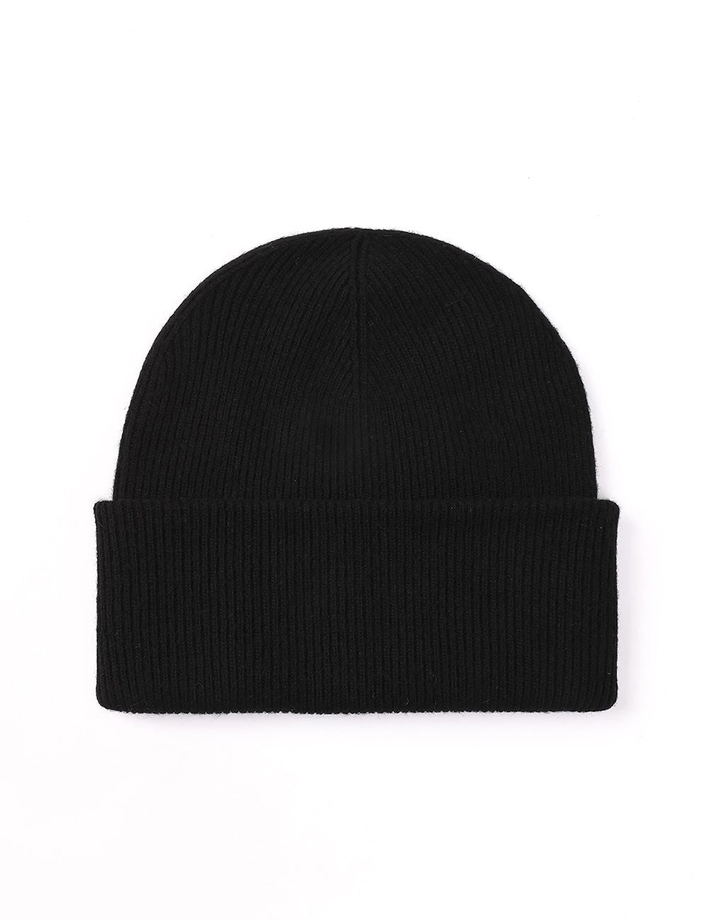 Ribbed Cuffed Beanie-Black