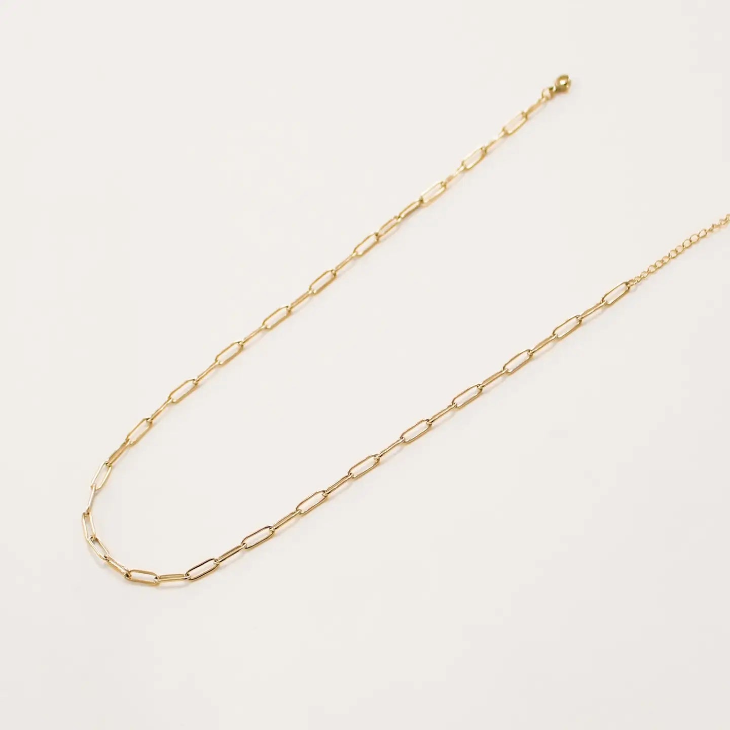 Dainty Paperclip Chain-Gold