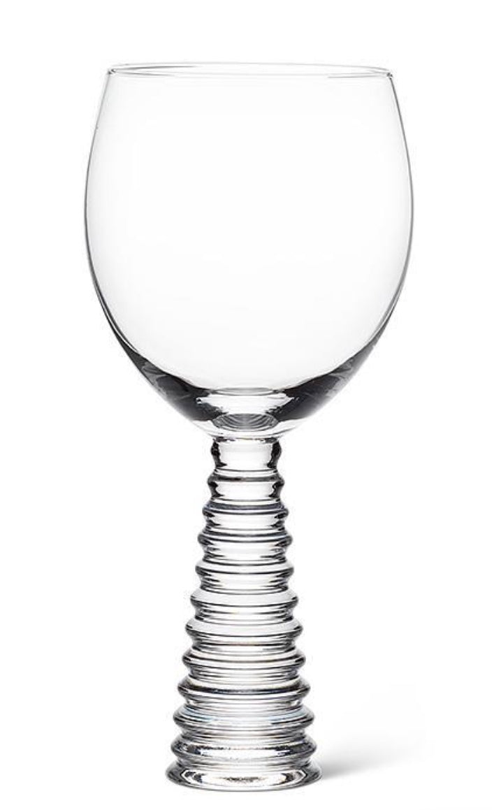 Stack Base Wine Glass-Clear