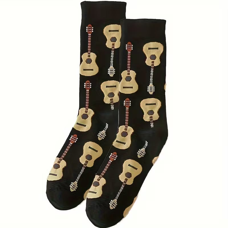 Women's Novelty Socks-Guitars