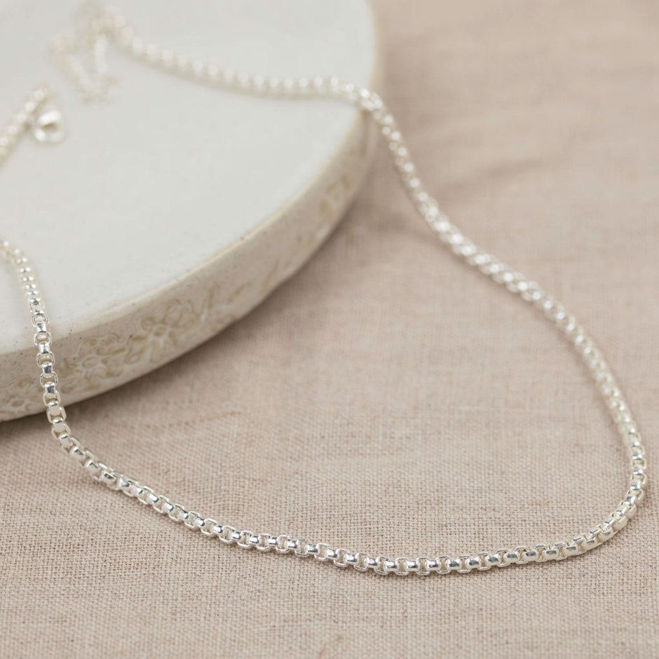 Cord Link Necklace-silver