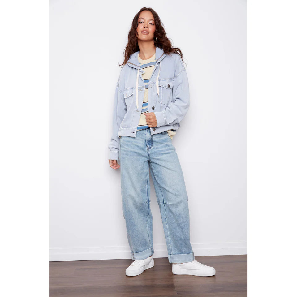 Sarana Denim Look French Terry-Light Ash