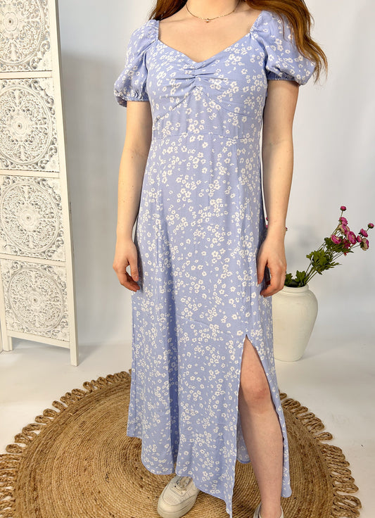 Dania Printed Dress-Azure
