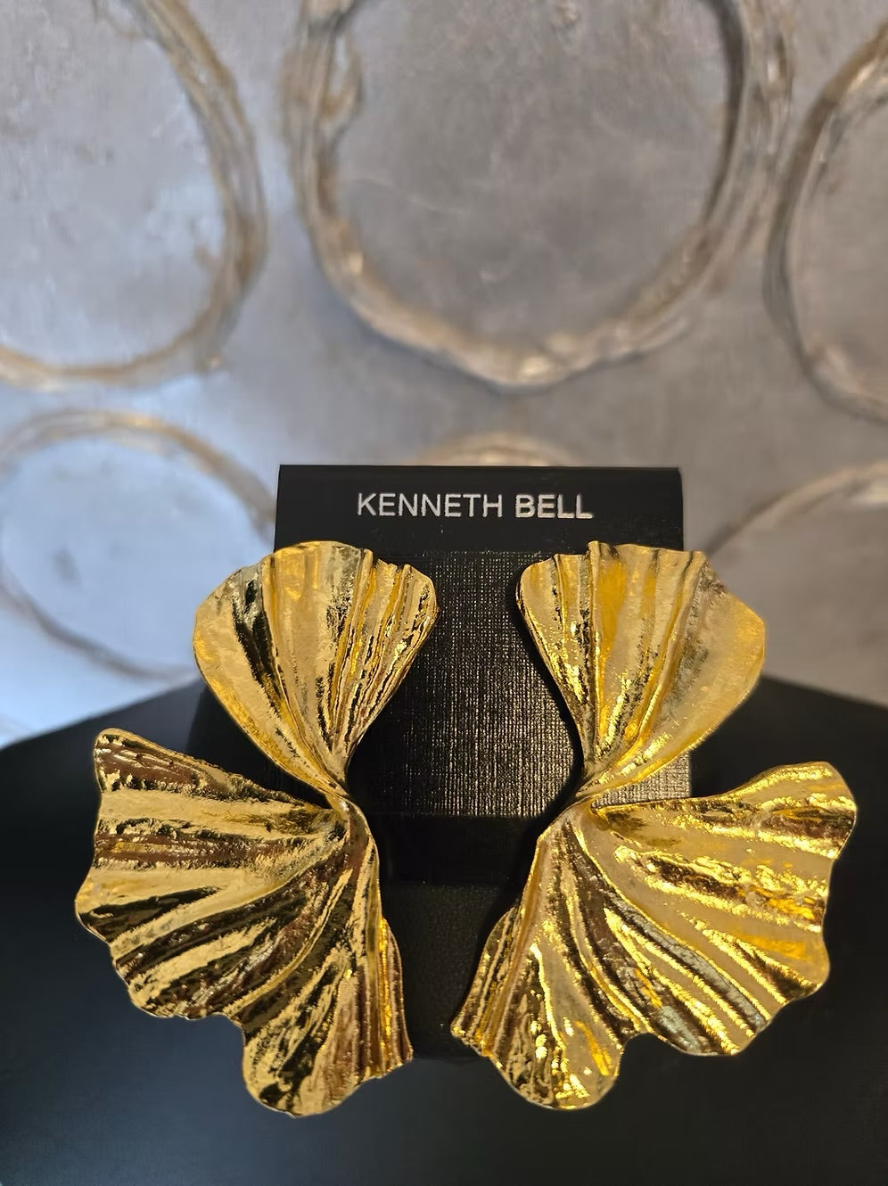 Fan Earrings-Gold