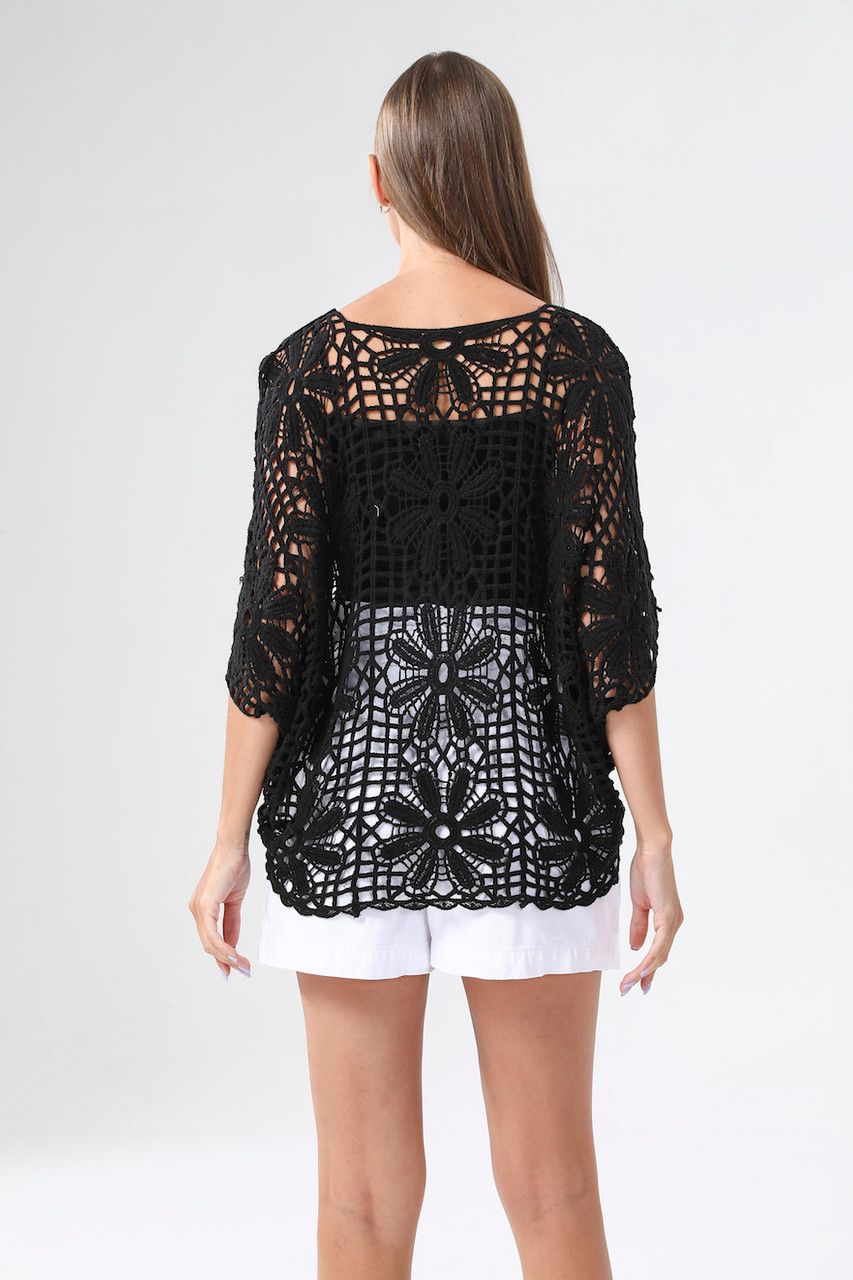 Crochet Top-Black (Final Sale)