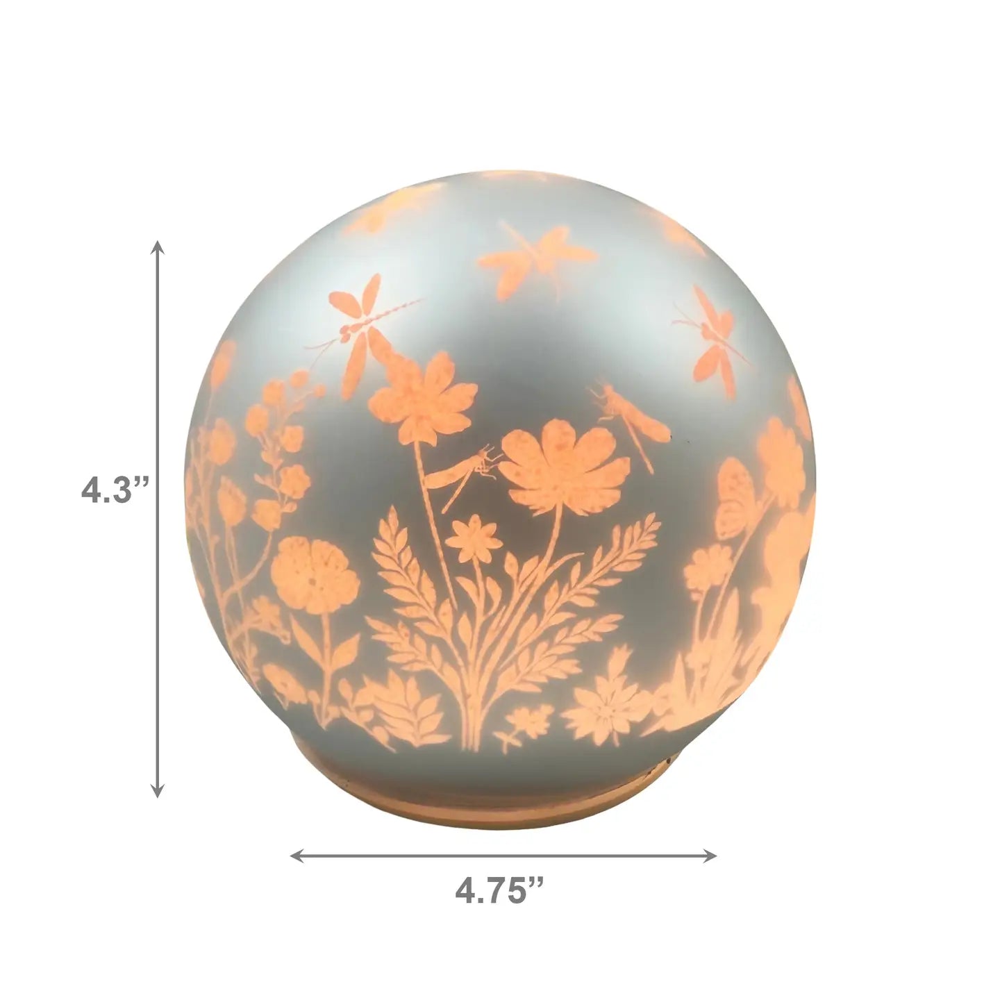 Led Glass Globe Decor-Dragonfly