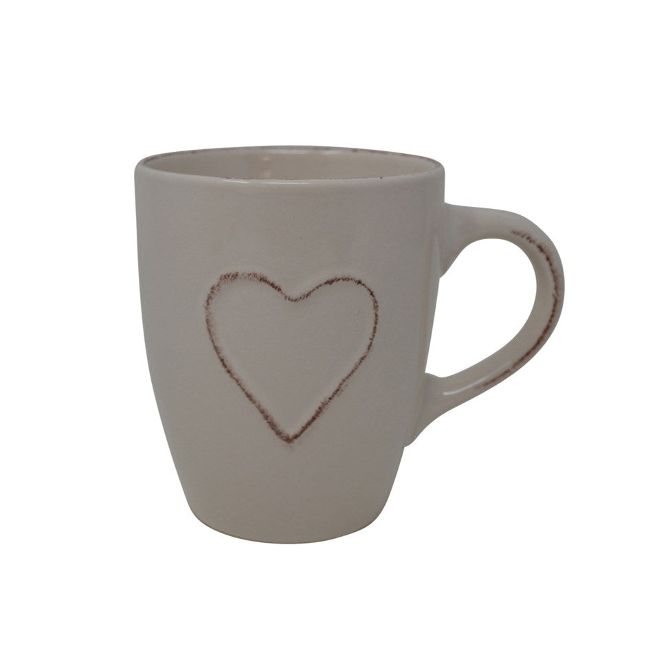 MUG HEART-CREAM