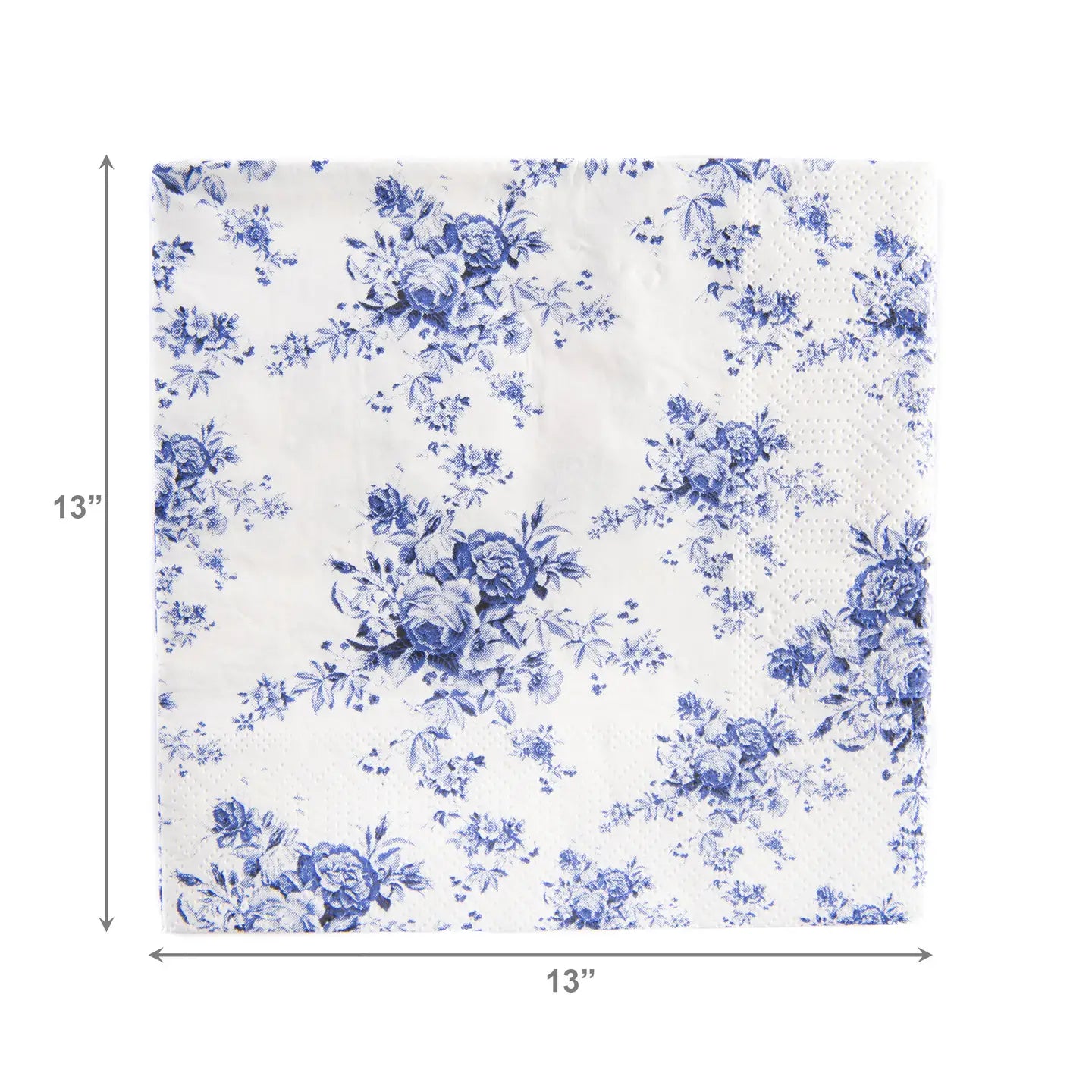 20pk Luncheon 3 Ply Napkin-Blue Vintage Floral