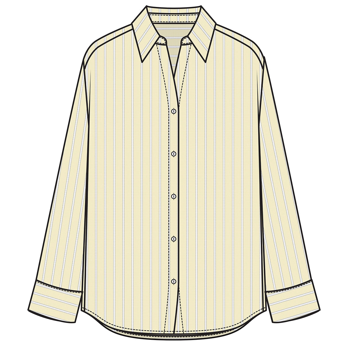 LUERA STRIPED BLOUSE-LEMON