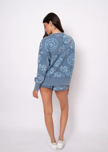 ESTELLE FRENCH TERRY PULLOVER-RIVIERA