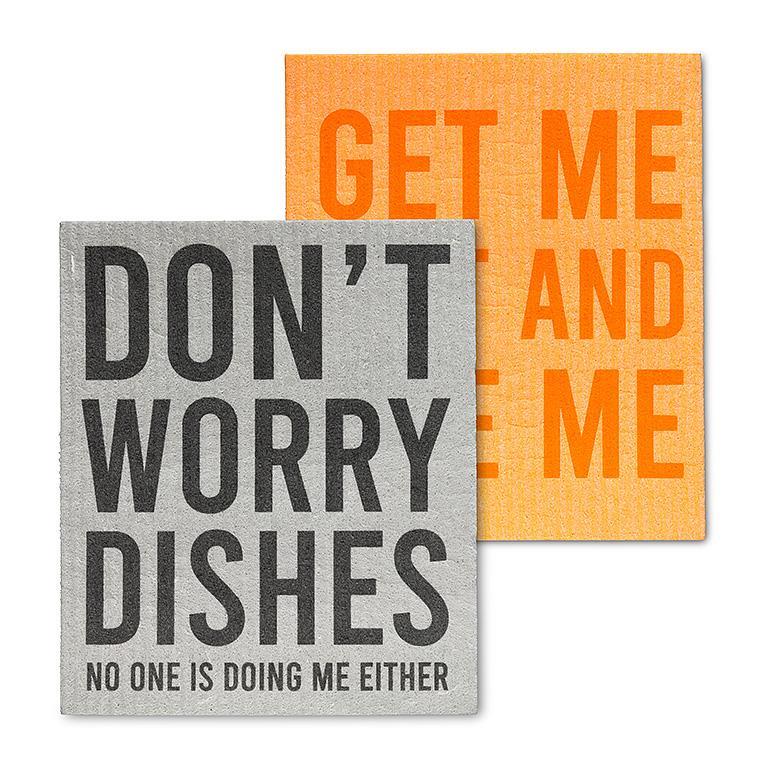 Funny Text 67 Dishcloths. Set of 2