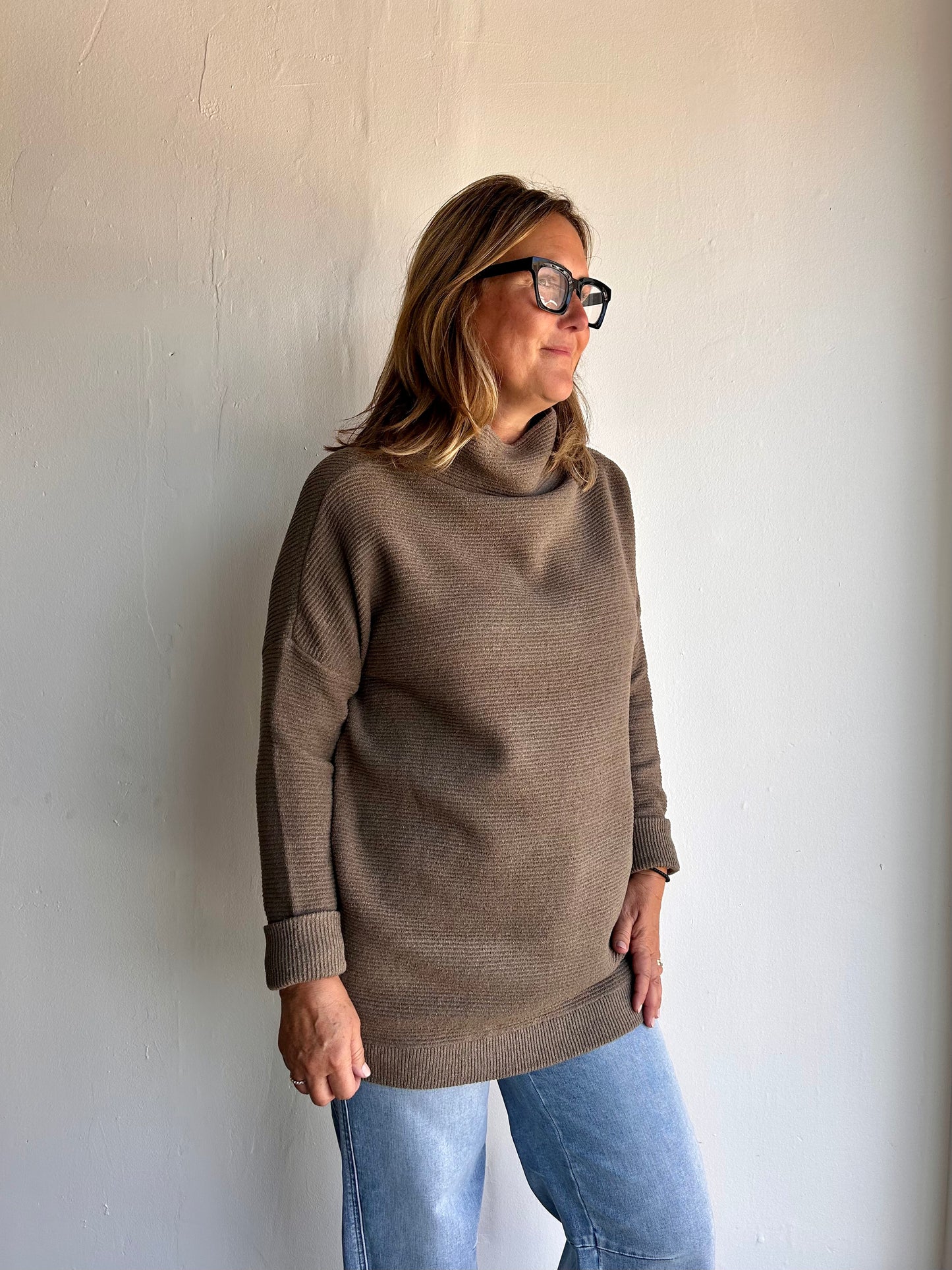 Nancy Ottoman Sweater-Mushroom