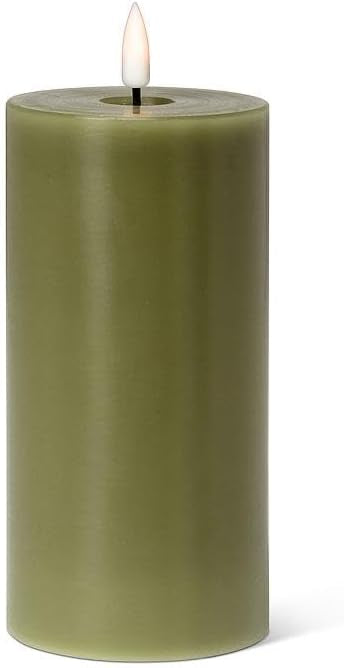 Luxlite battery operated candle-Green 6"