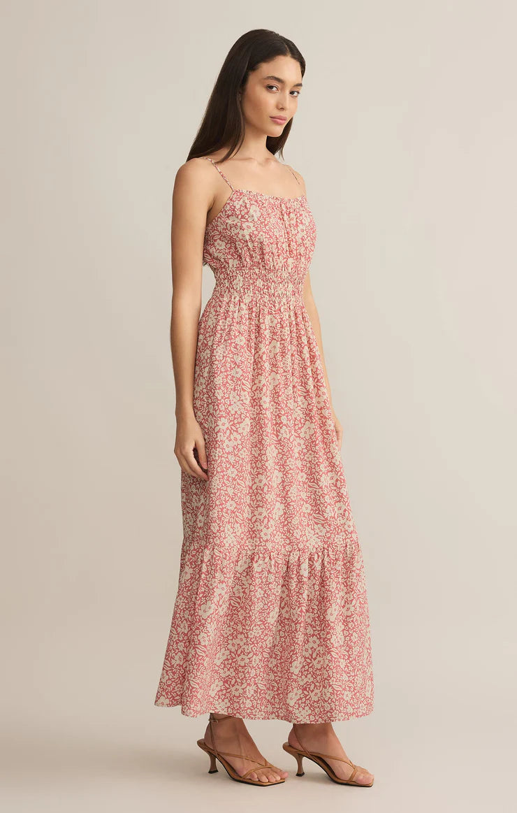 TOLUCA YNEZ FLORAL MAXI DRESS-ROSE(FINAL SALE)