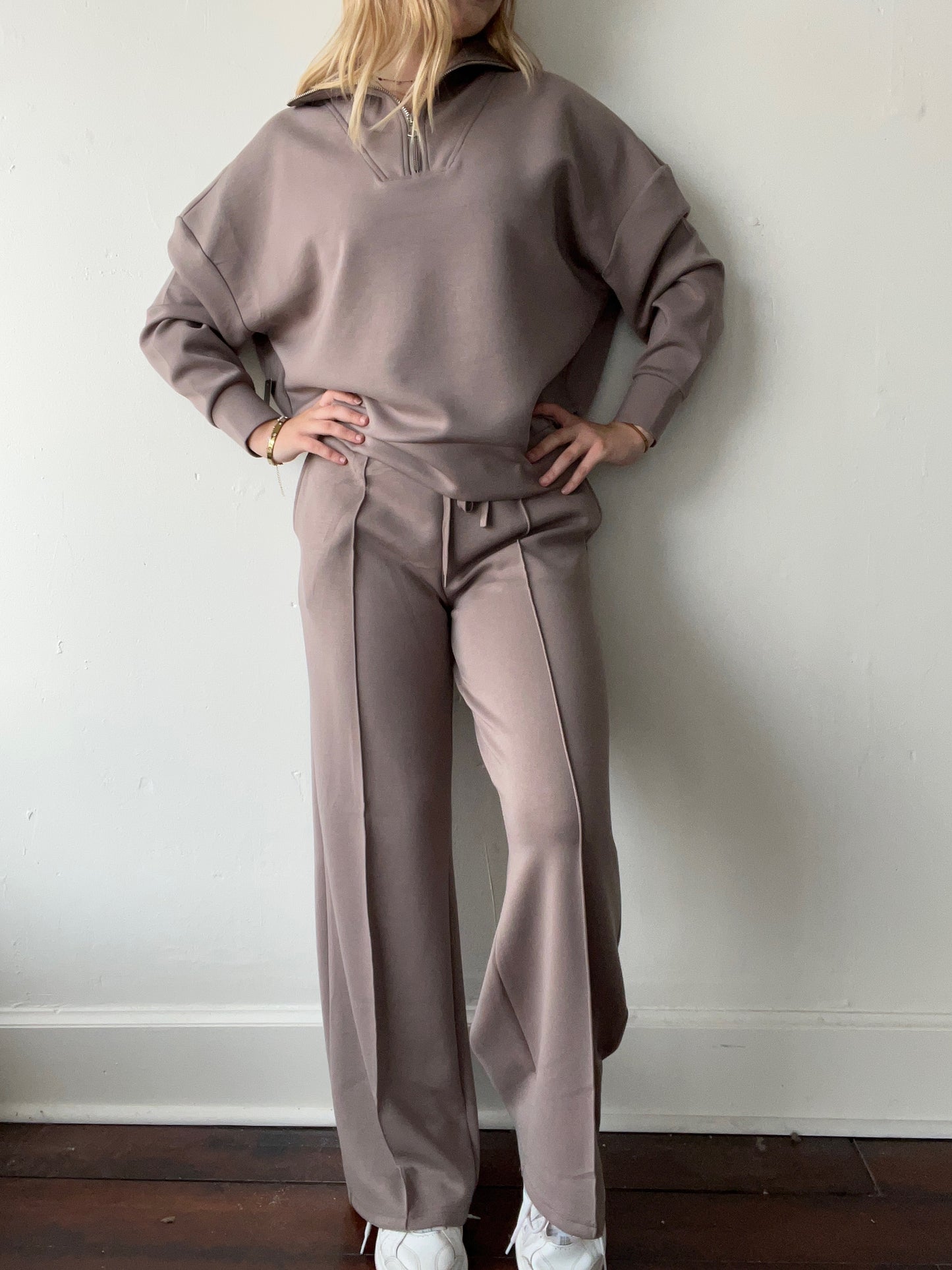 Prida Scuba Straight Leg Pant-Fog