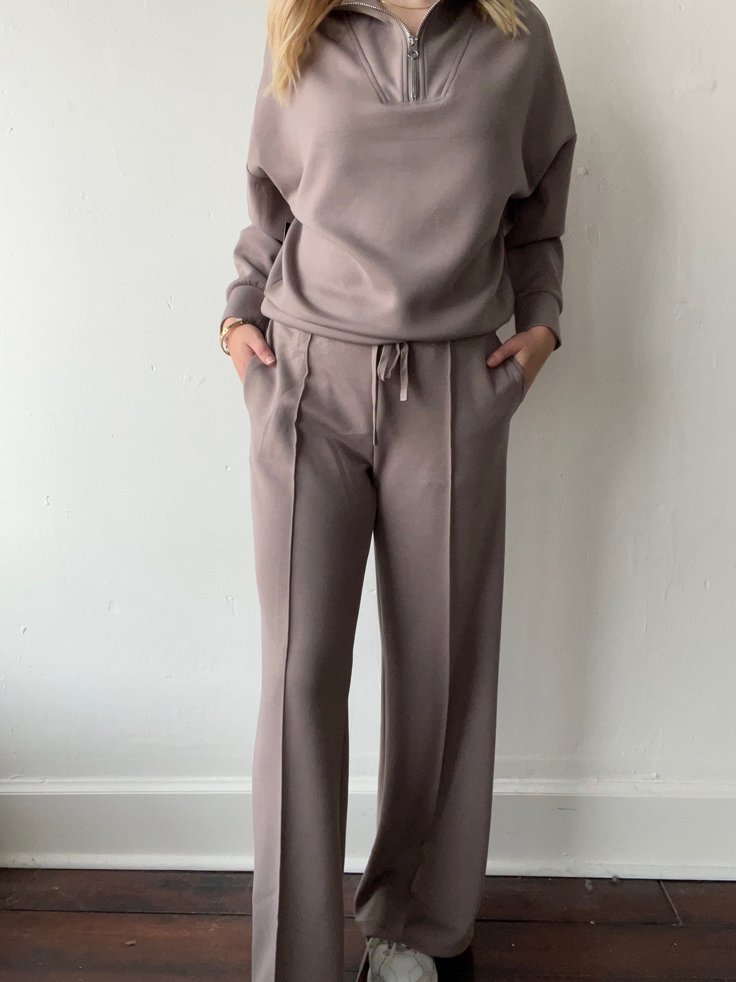 Prida Scuba Straight Leg Pant-Fog