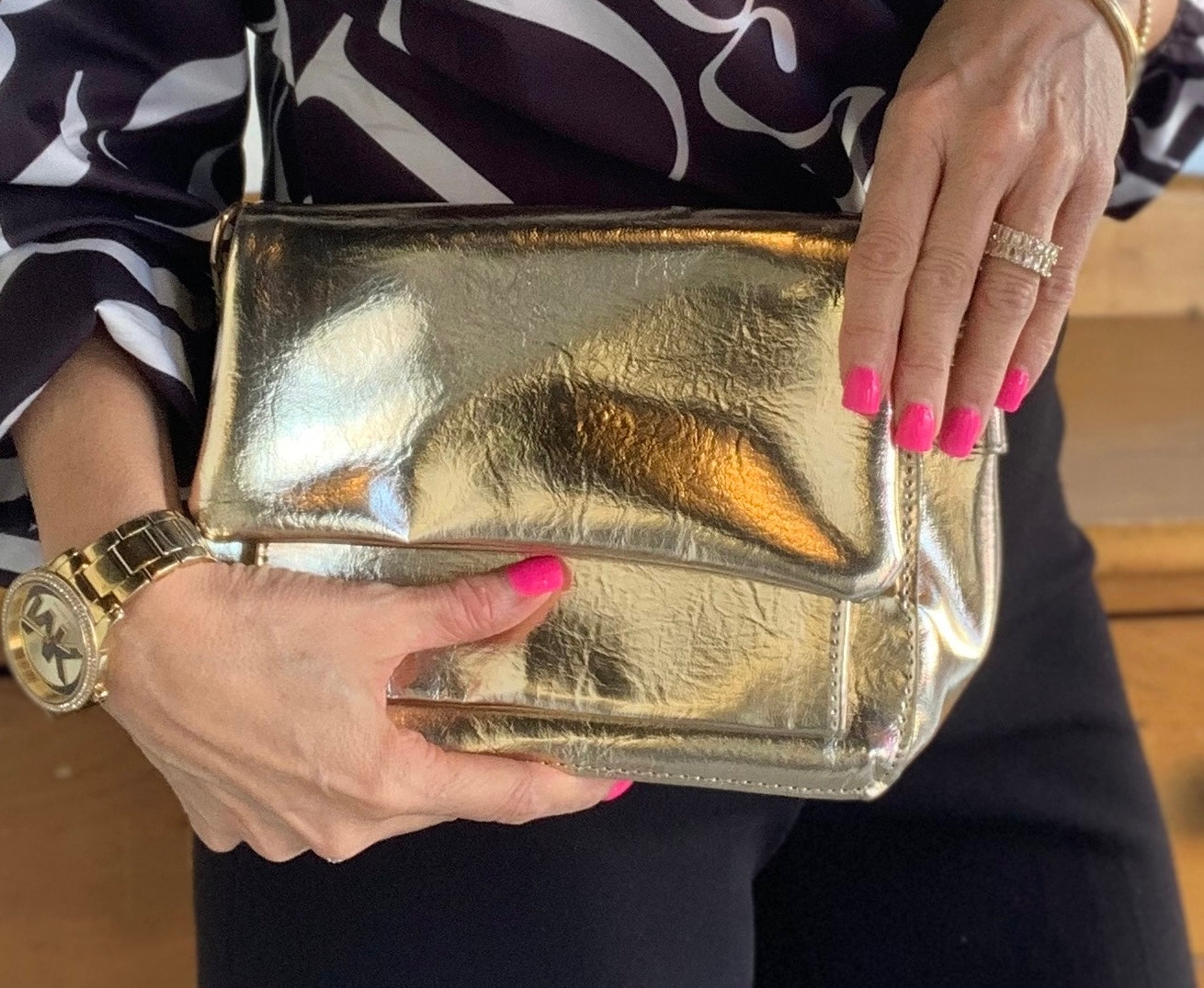 JEANNIE METALLIC PURSE-GOLD( final sale)