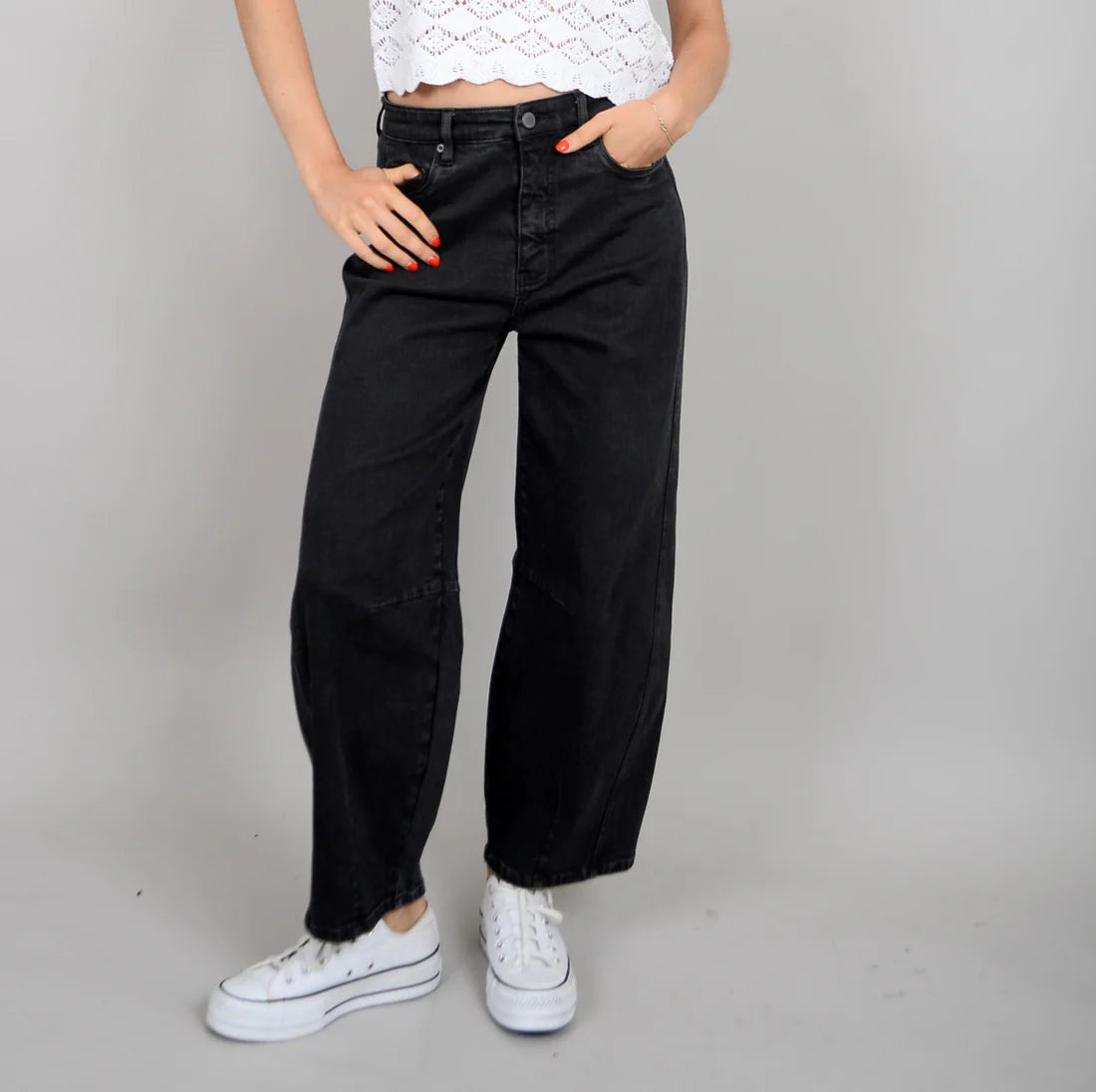 Barni Barrel Denim-Black