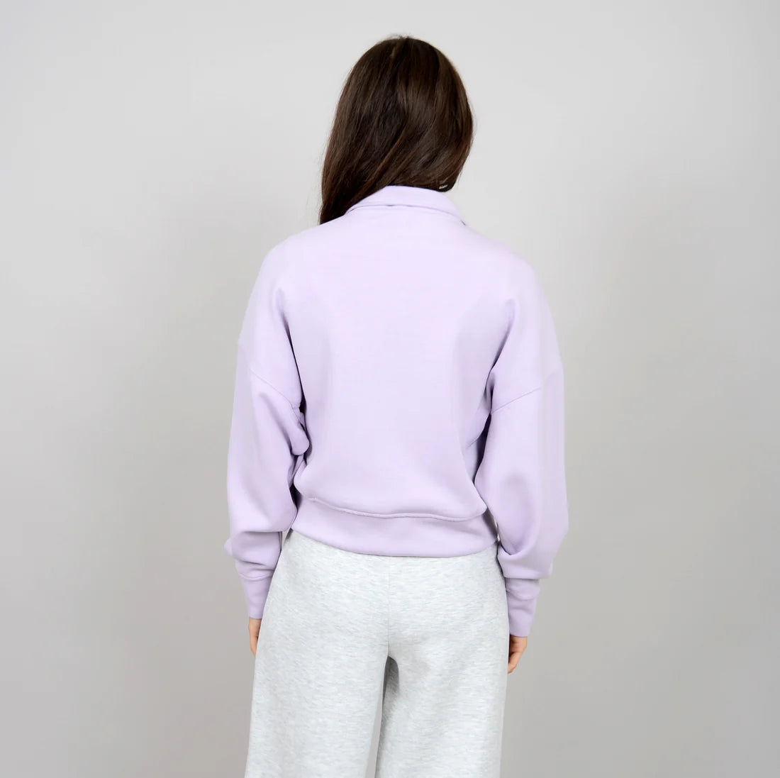 Mailyn Scuba 1/2 Zip Top-Lavender