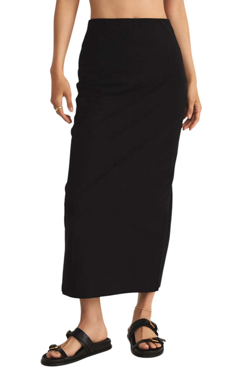 Z Supply Gail Midi Skirt-Black