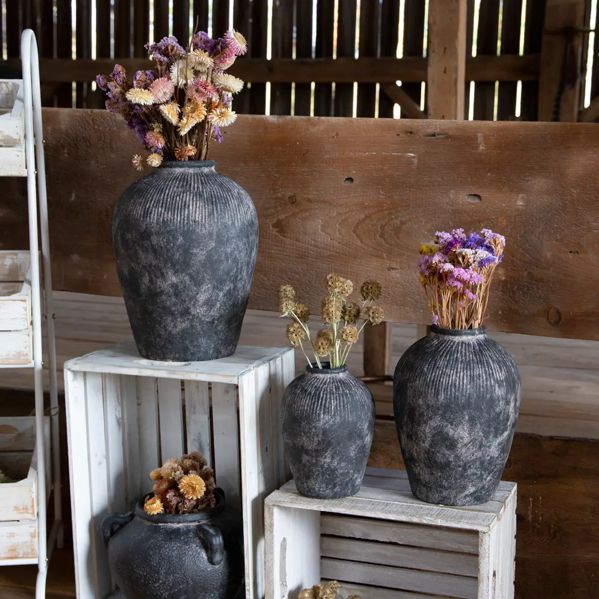 Black Terracotta Vase -Small
