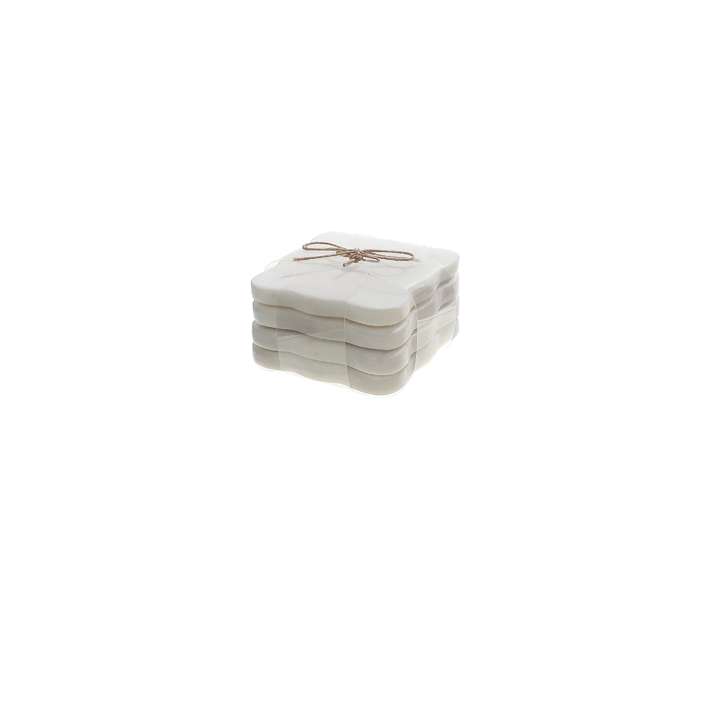 Scalloped marble coasters