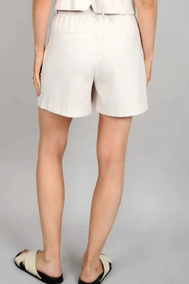 BRYNNI ZIP UP SHORT-LINEN