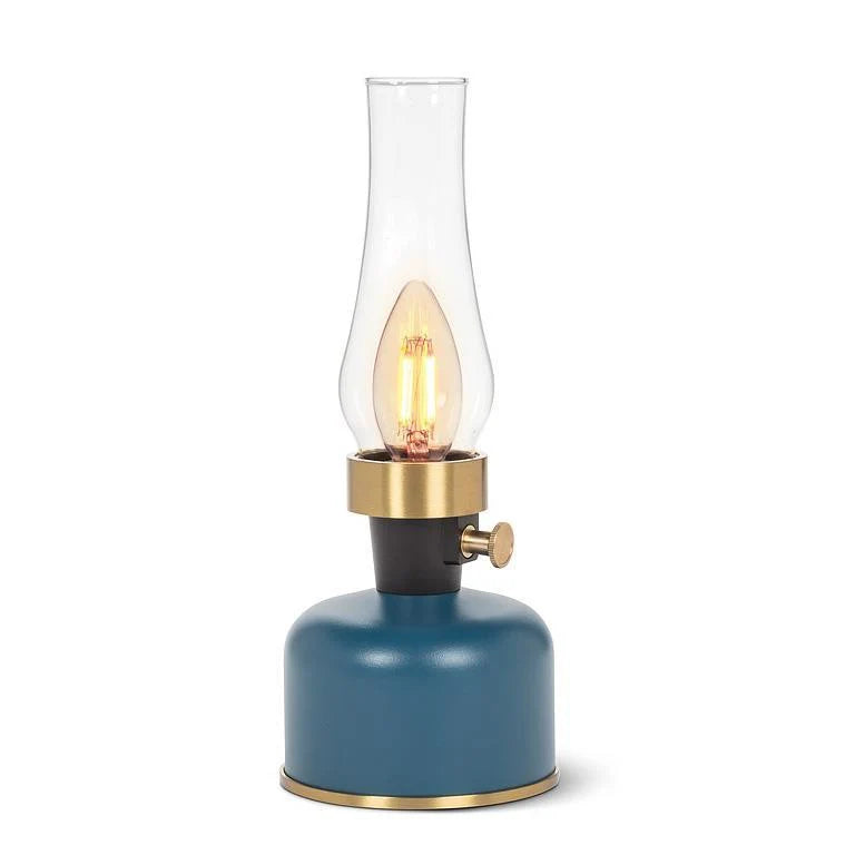 Lantern LED Lamp with Chimney-Blue( final sale)