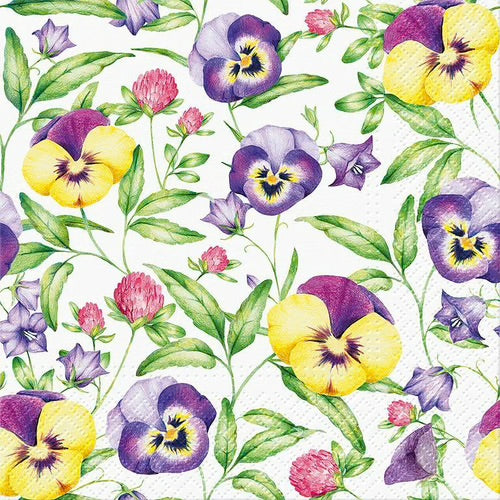 Beautiful Pansies Napkins-Luncheon