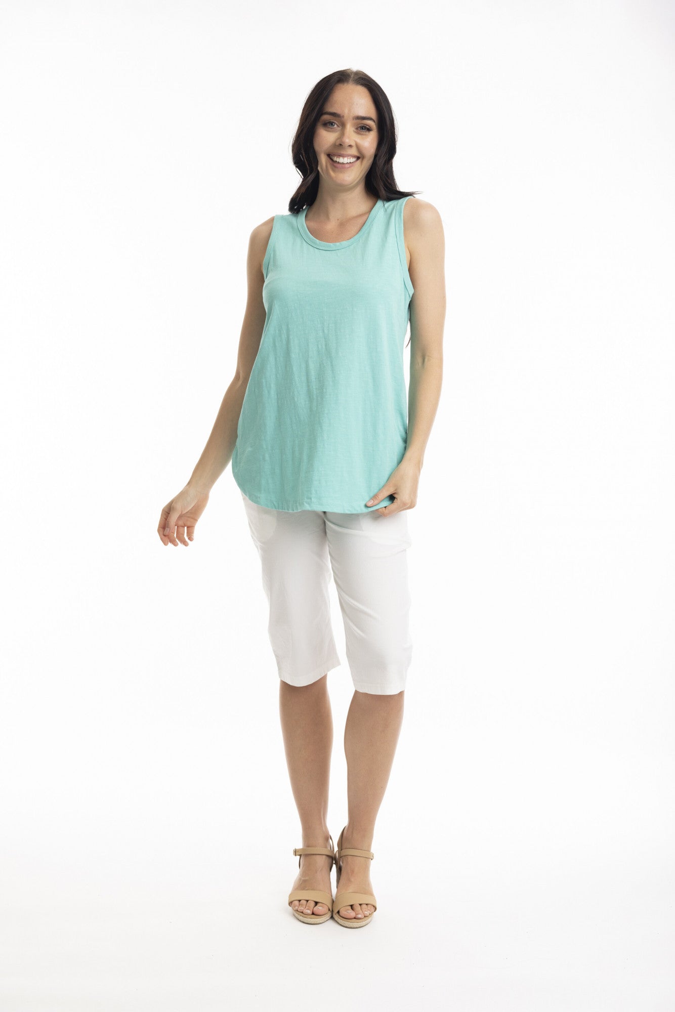 Essentials Knit Cami-Aqua(FINAL SALE)