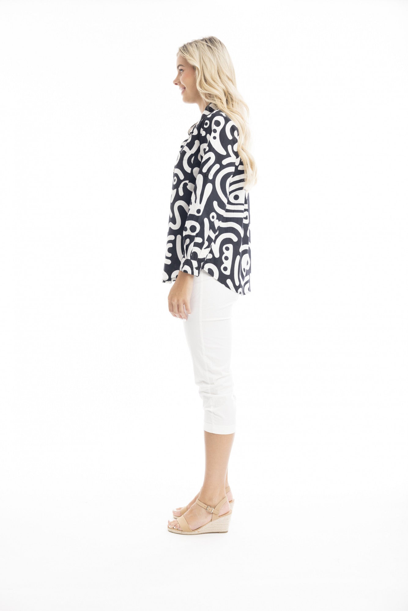 Poplin Print Shirt(FINAL SALE)