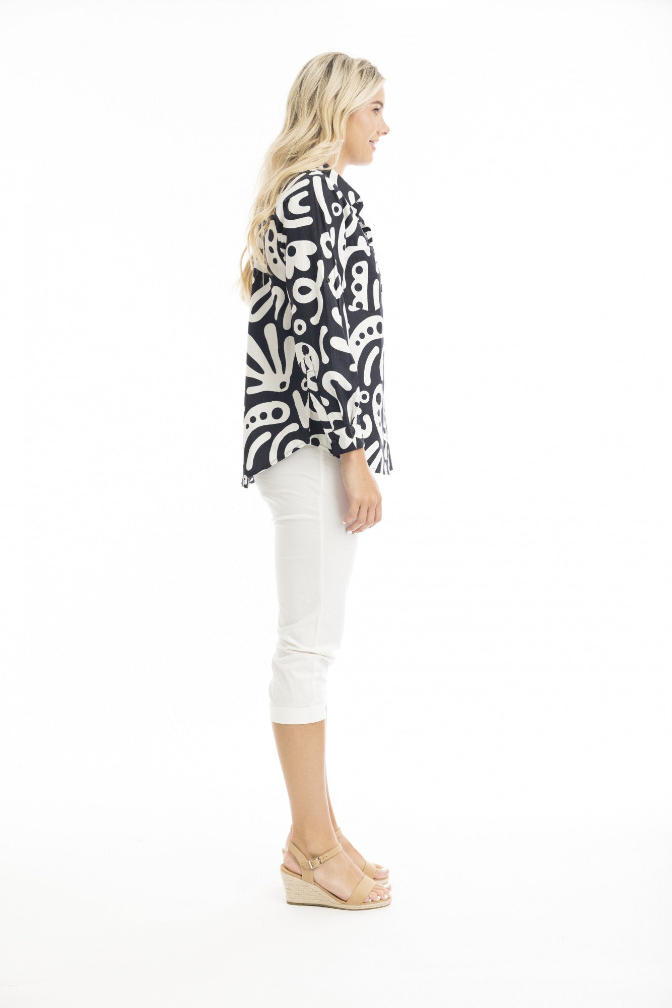 Poplin Print Shirt(FINAL SALE)
