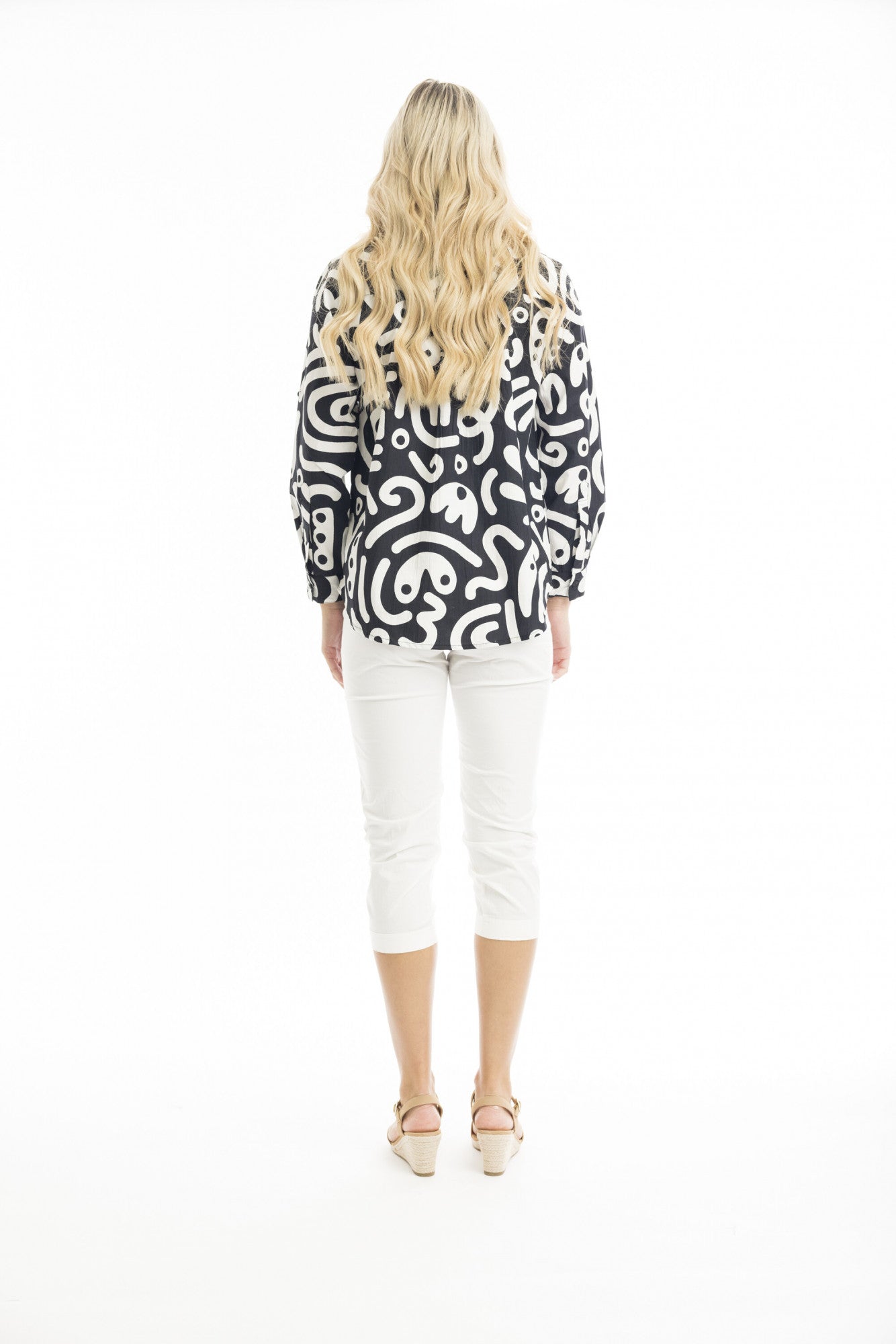 Poplin Print Shirt(FINAL SALE)