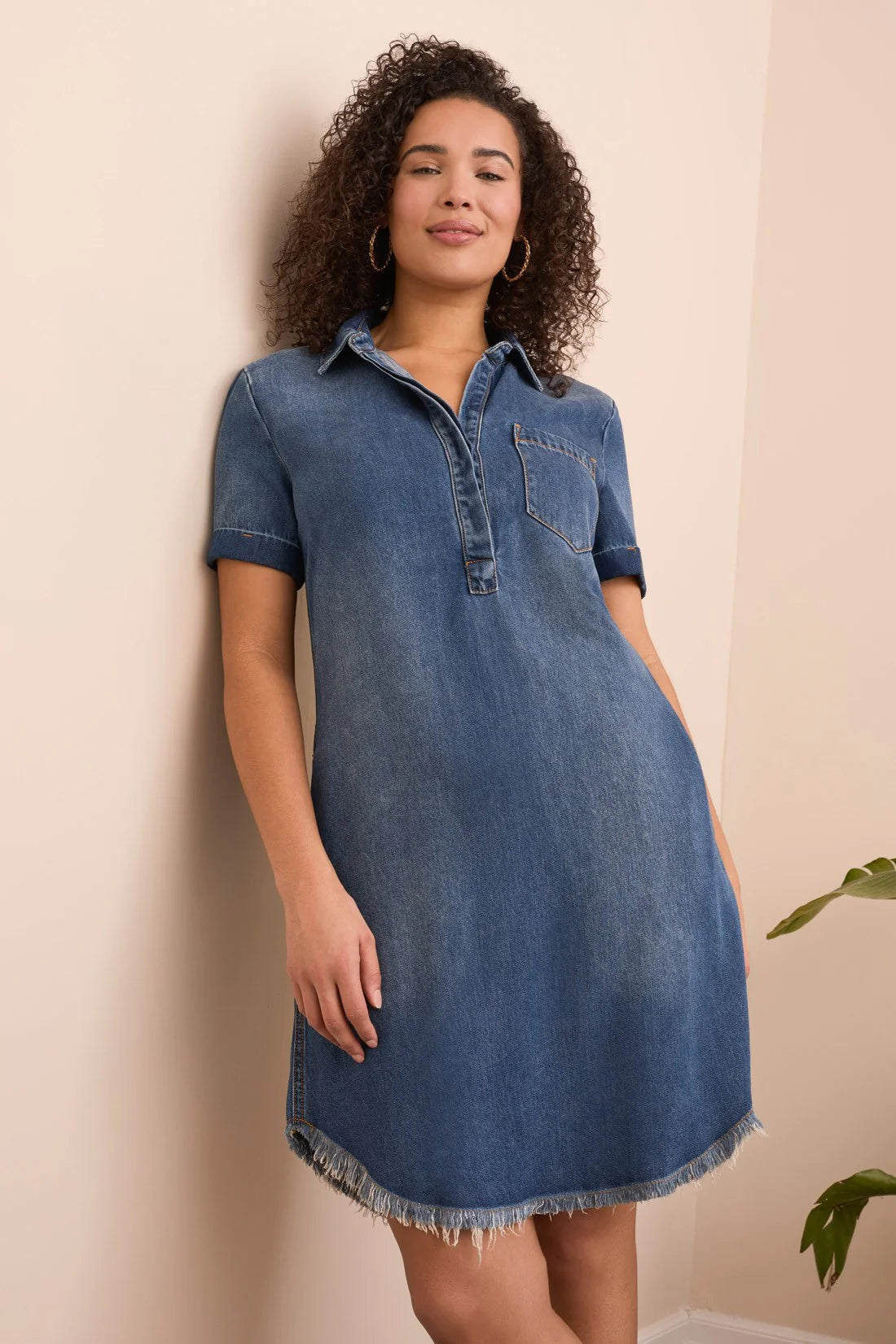 FLOWY LYOCELL® POP OVER SHIRT DRESS
