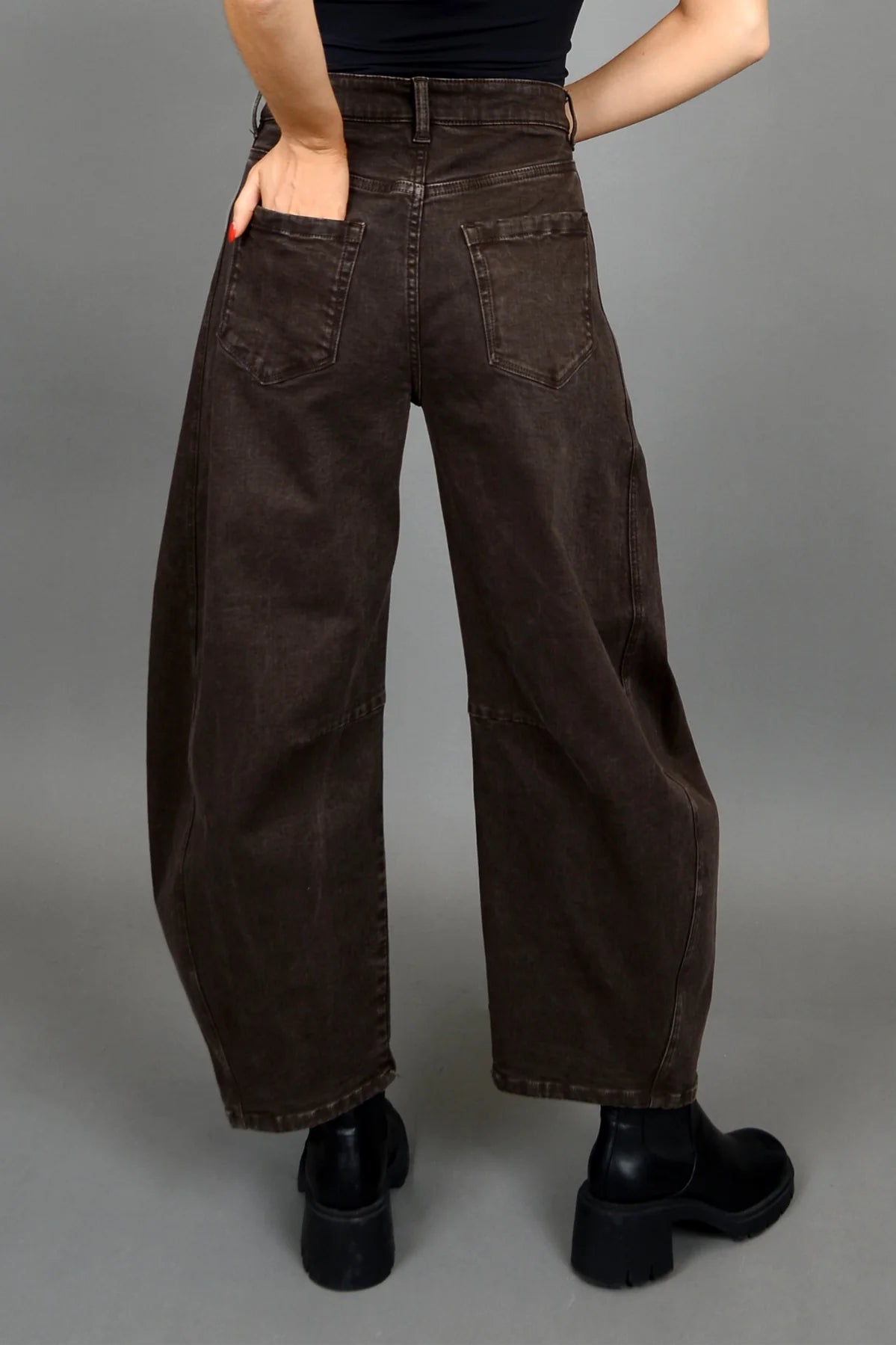 Barni Barrel Jean-Java Brown